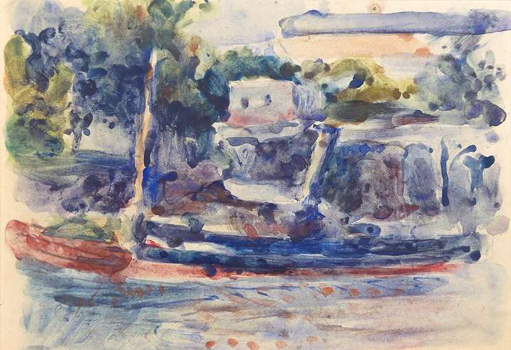 A Tugboat on the Quai Bucherelle, Pontoise